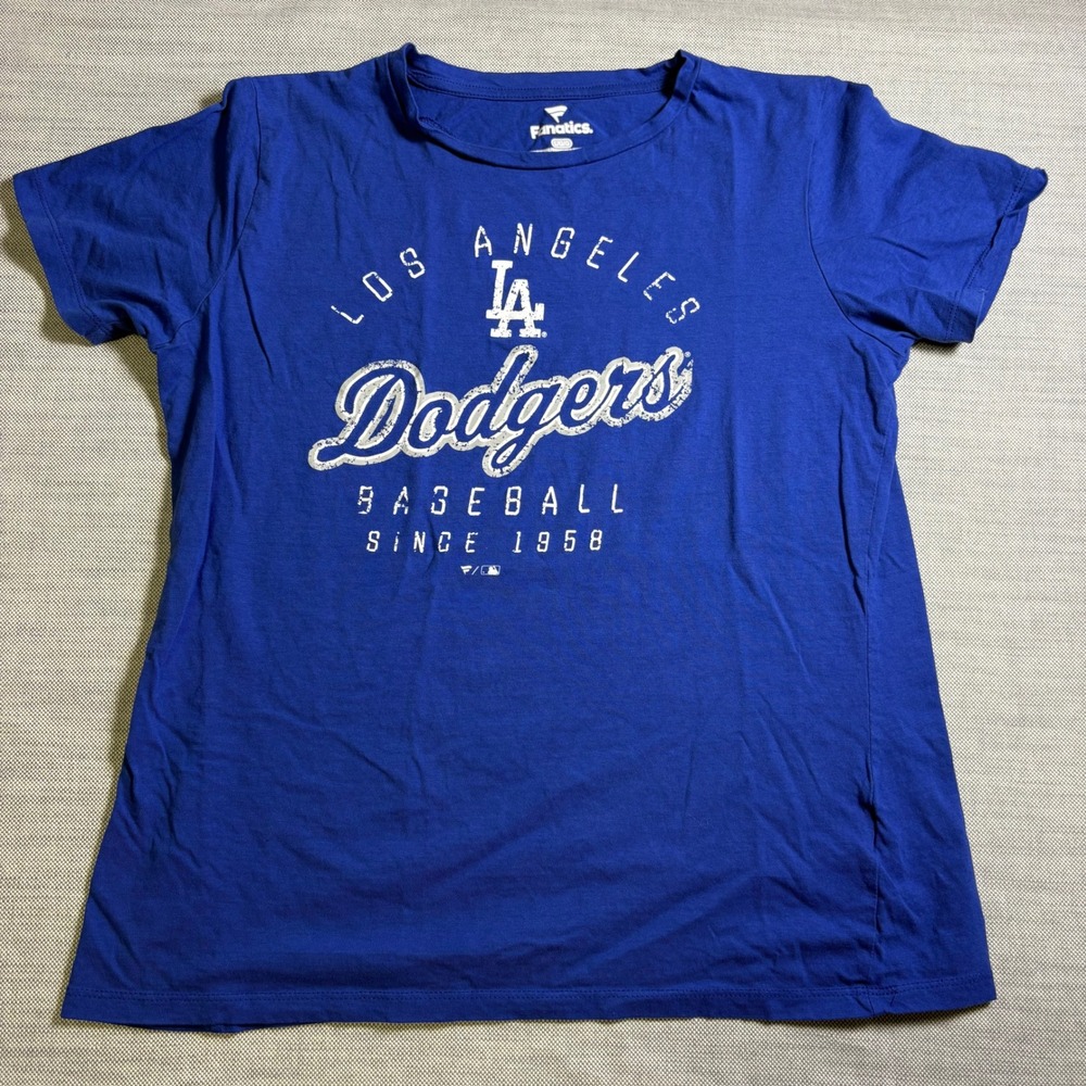 Fanatics, Los Angeles Dodgers Tee, Large, Blue, MLB Baseball Graphic